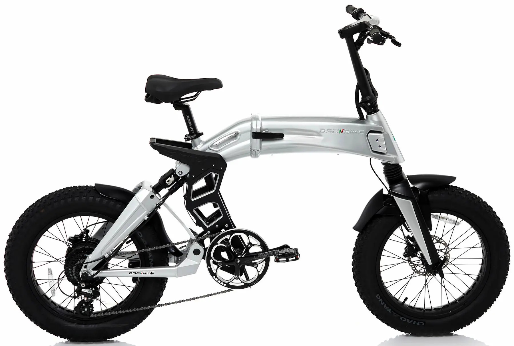 Elektrische Fatbike Vouwfiets Achterwielmotor Bad Bike 500W Grijs