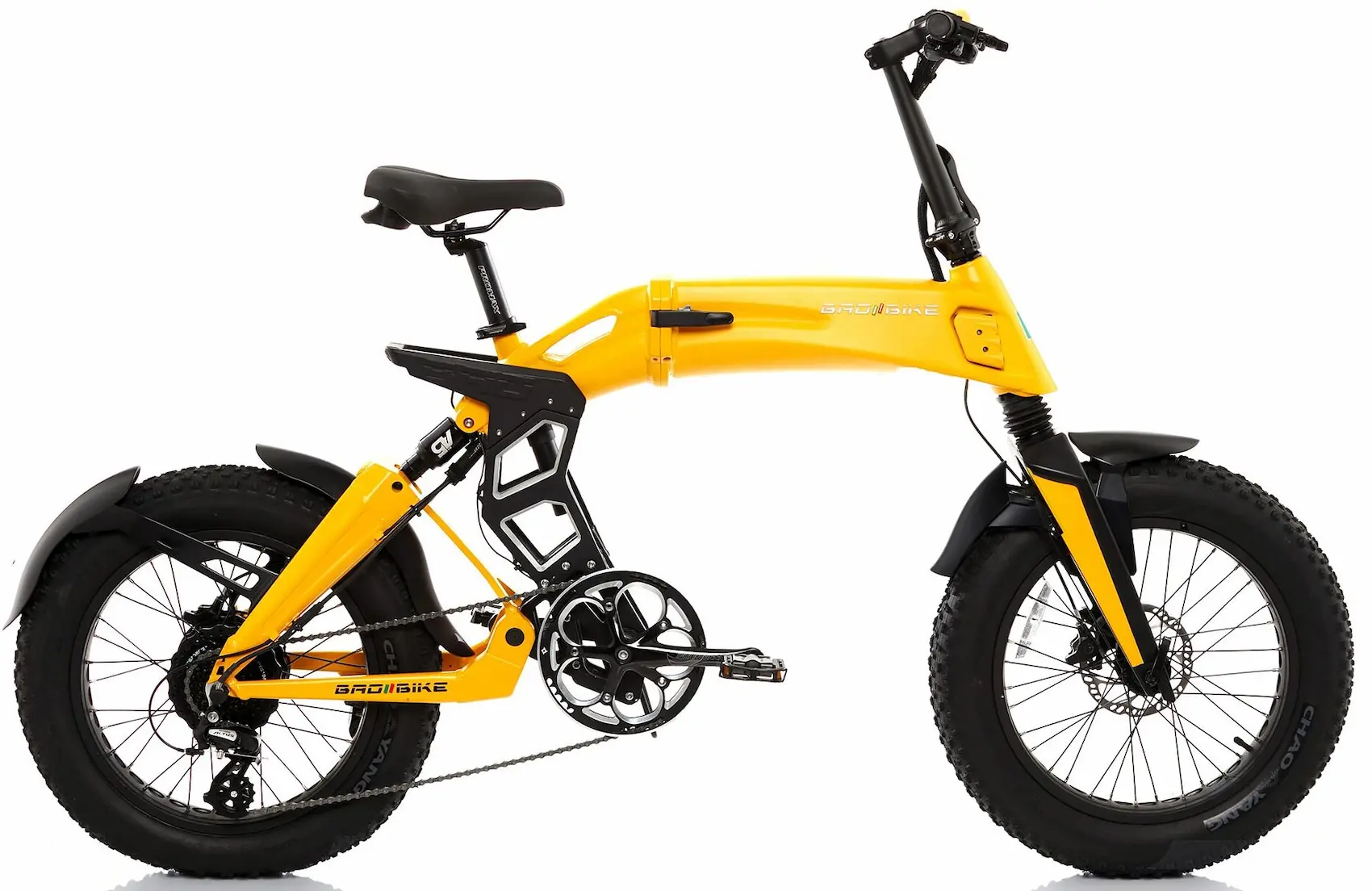 Elektrische Fatbike Vouwfiets Middenmotor Bad Bike 250W Oranje
