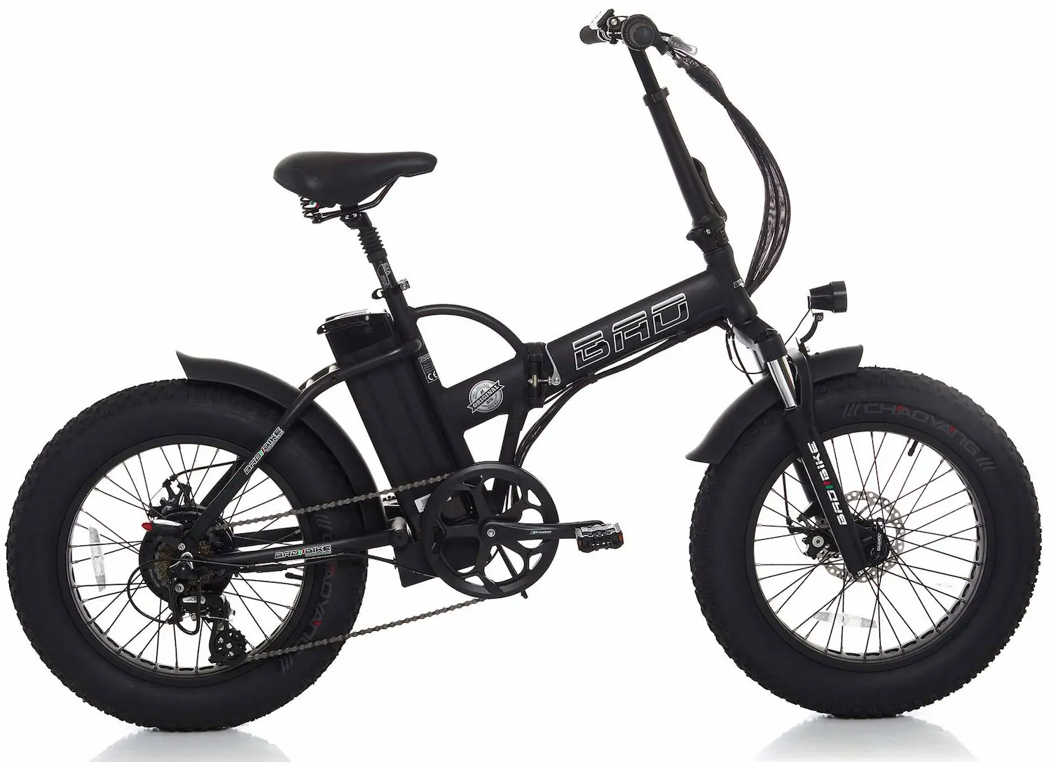 Elektrische Fatbike Vouwfiets met Vering 20 Inch 250W Zwart