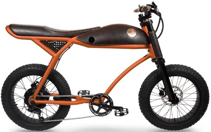 Elektrische Fatbike Retro Rayvolt Ringo 20 Inch Oranje 468Wh