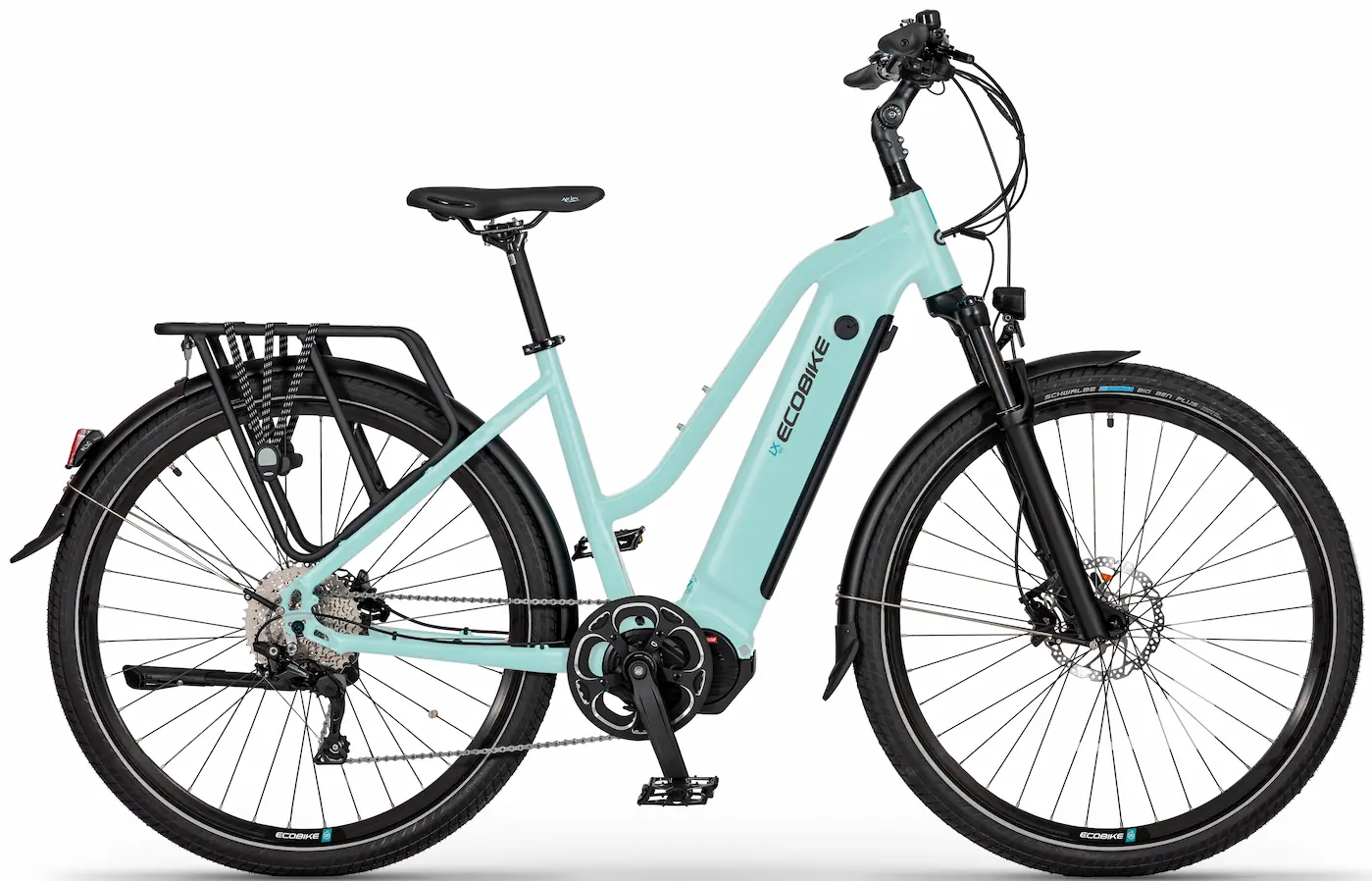 Speed Pedelec Elektrische Fiets Dames Middenmotor LX500 17"Turquoise 840Wh