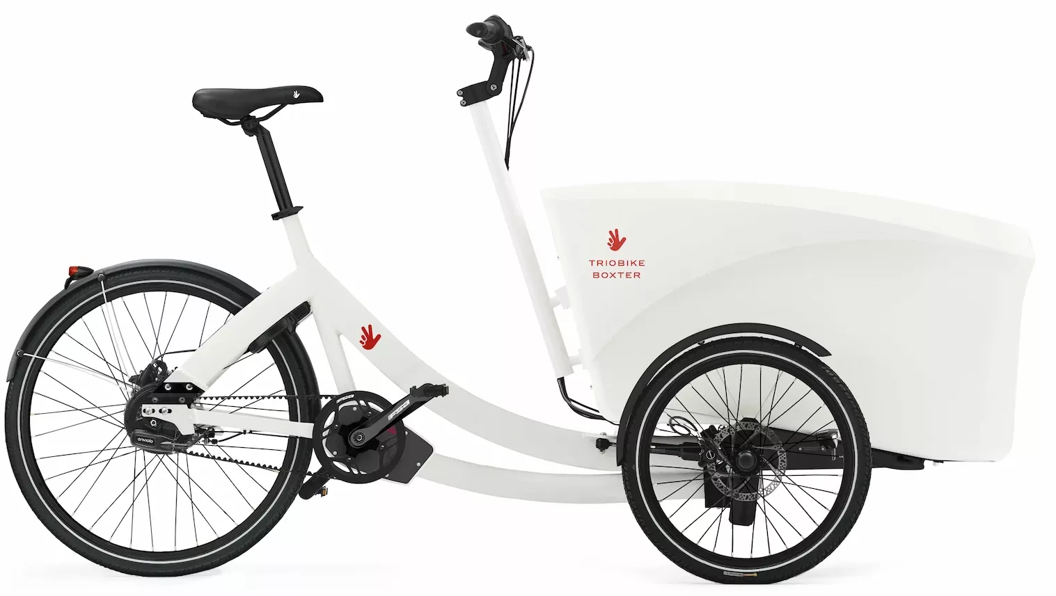 Elektrische Bakfiets Triobike Boxter Driewieler Ketting Wit