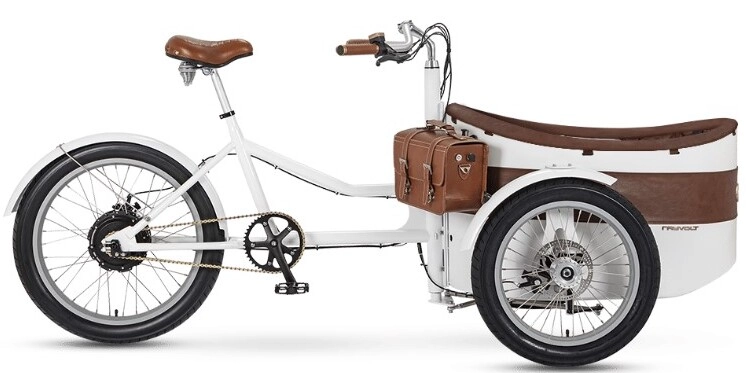 Elektrische Bakfiets 24 Inch Rayvolt Trixie wit opgewaardeerde accu