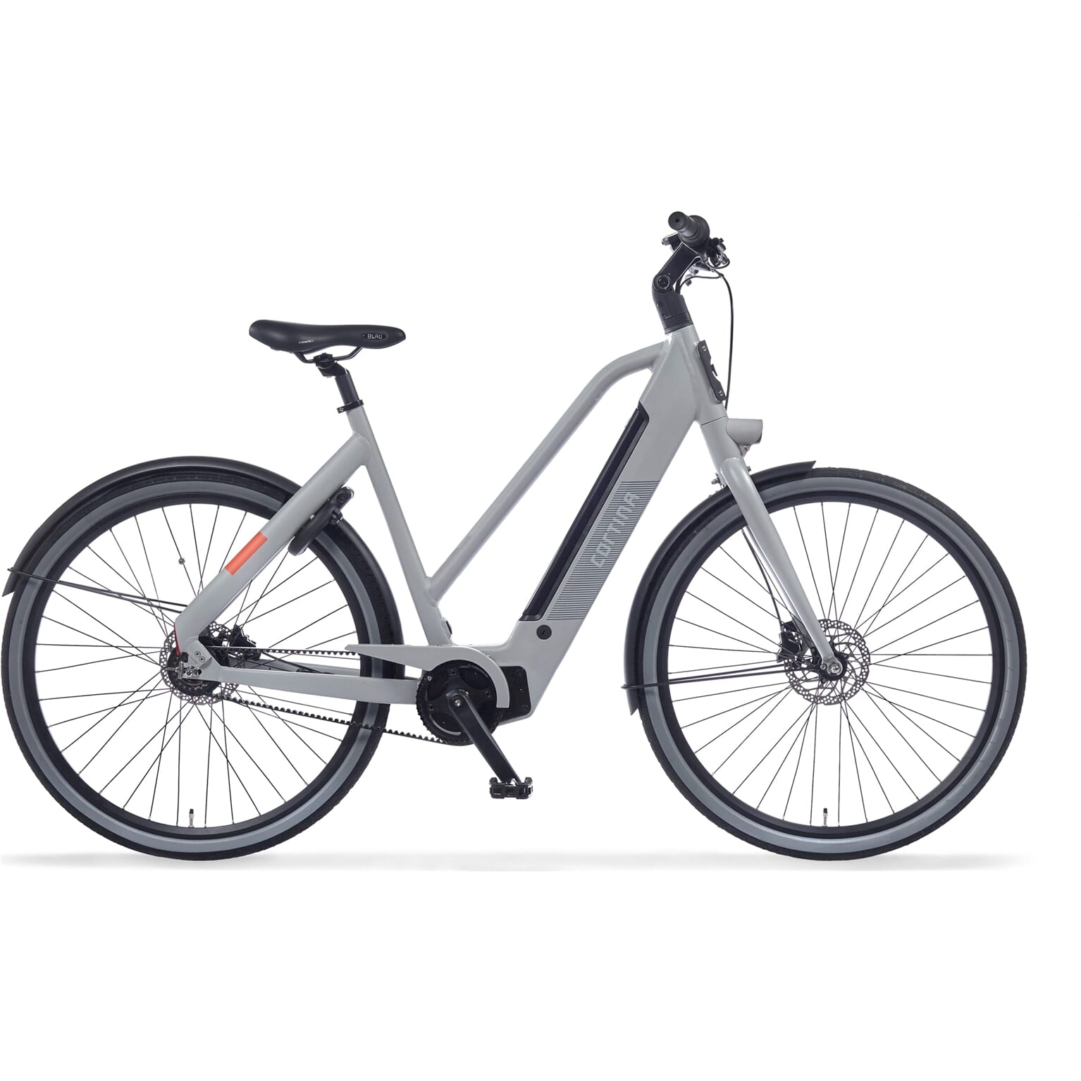 Cortina E-Blau Damesfiets Mouse Grey Matt DB7 Middenmotor belt