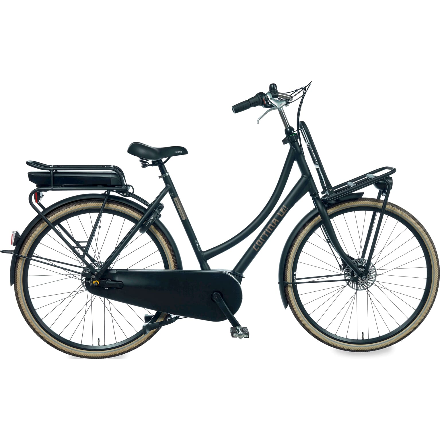 Cortina E-U4 Damesfiets 61 cm Jet Black Matt RB7 ActiveLine MM