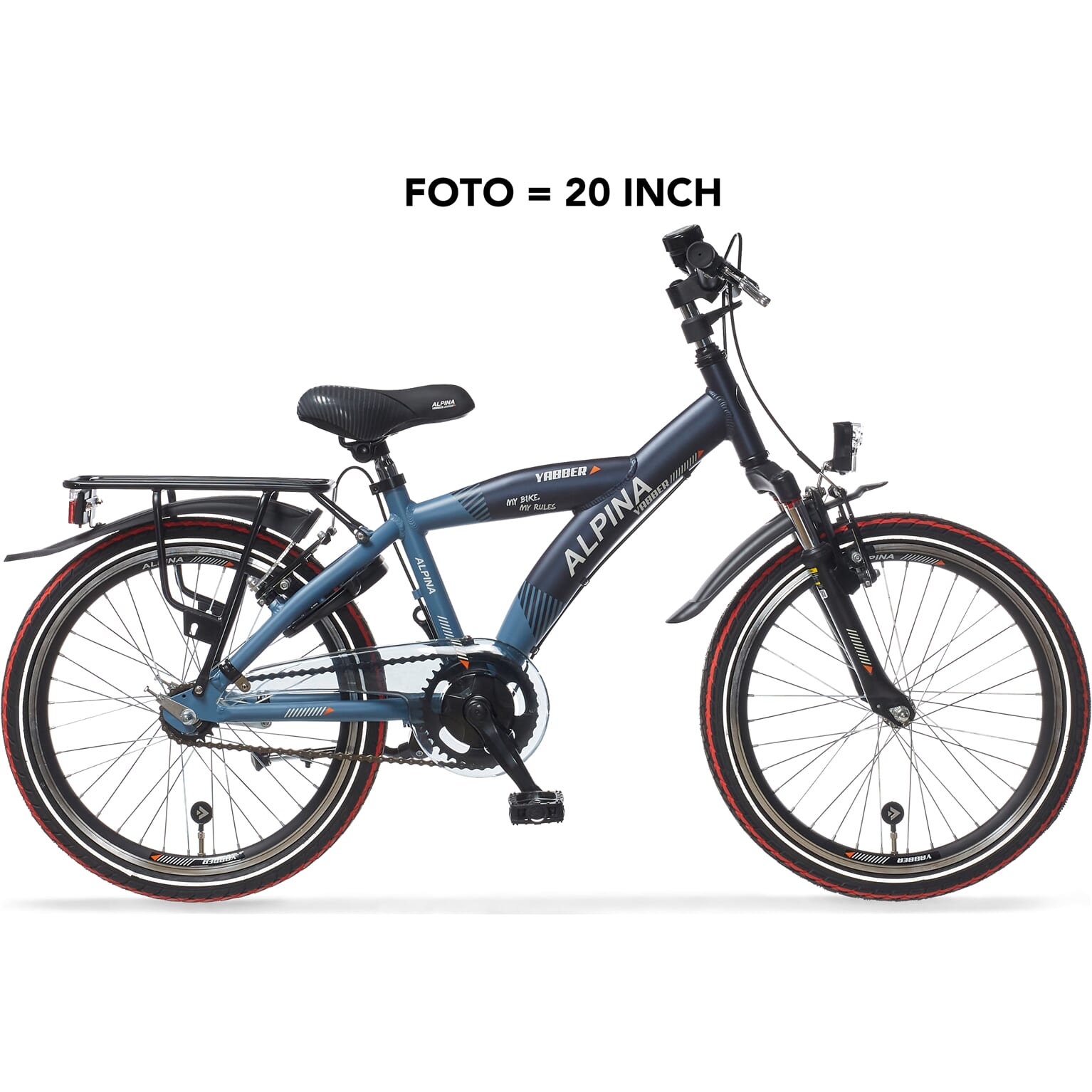 Alpina Yabber Jongensfiets 18 inch Stone Blue Matt/Navy Blue Matt