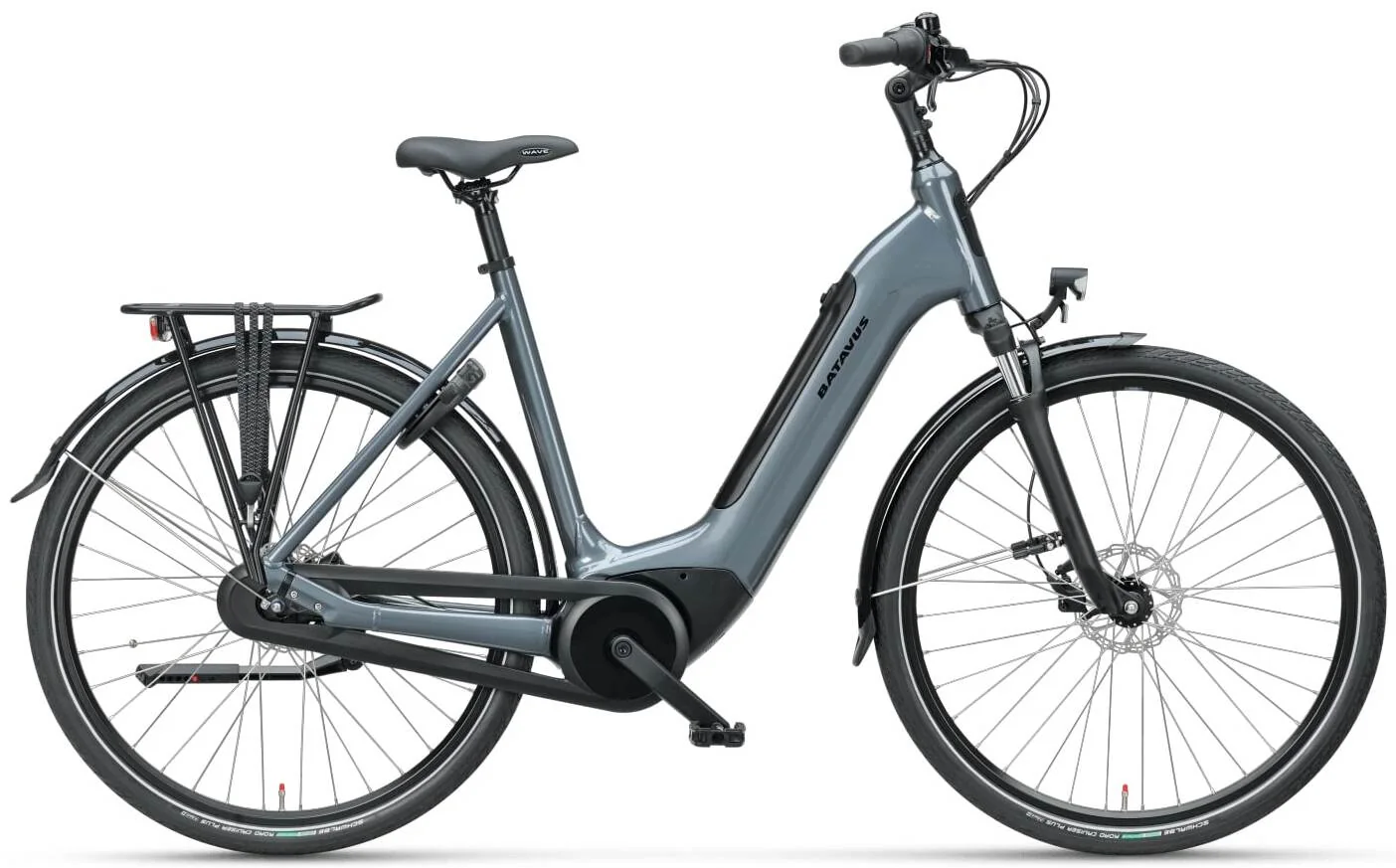 Batavus Altura E-Go Elektrische damesfiets Bosch middenmotor grijs 61cm