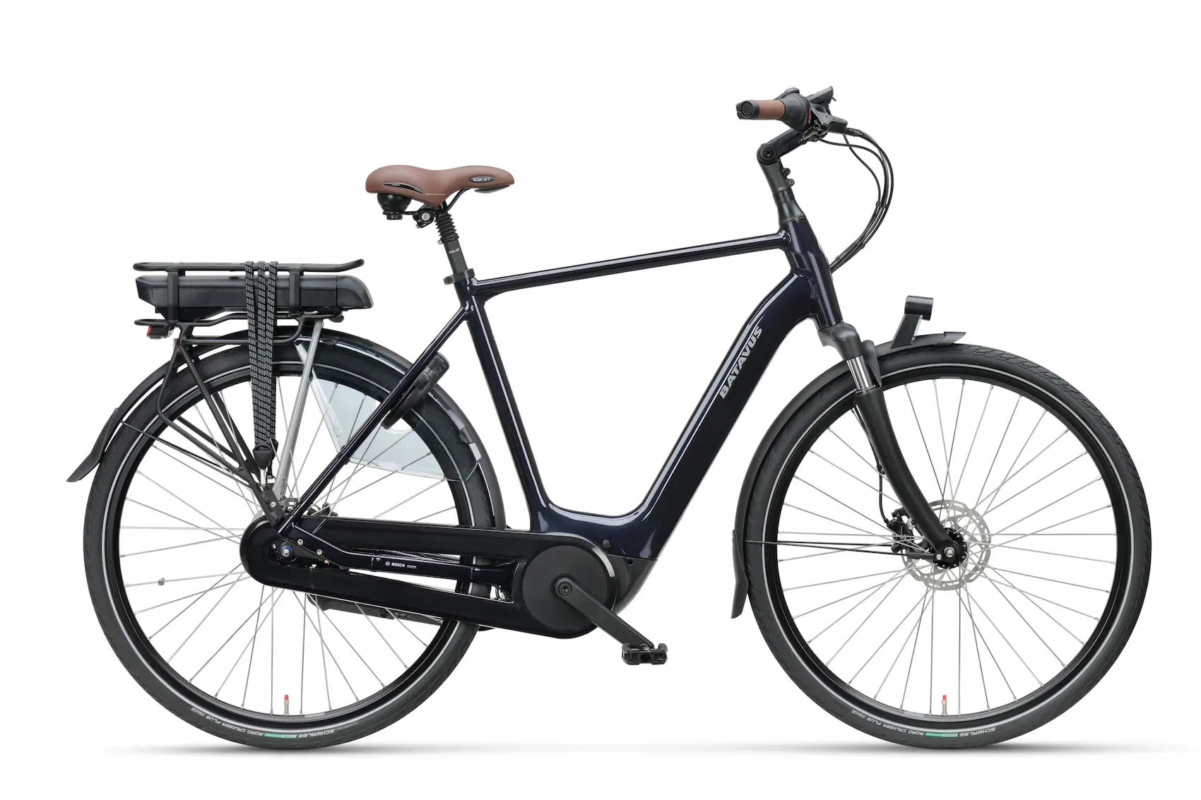 Batavus Finez E-go 500 7 Gang 2023 Elektrische herenfiets Bosch blauw 53cm