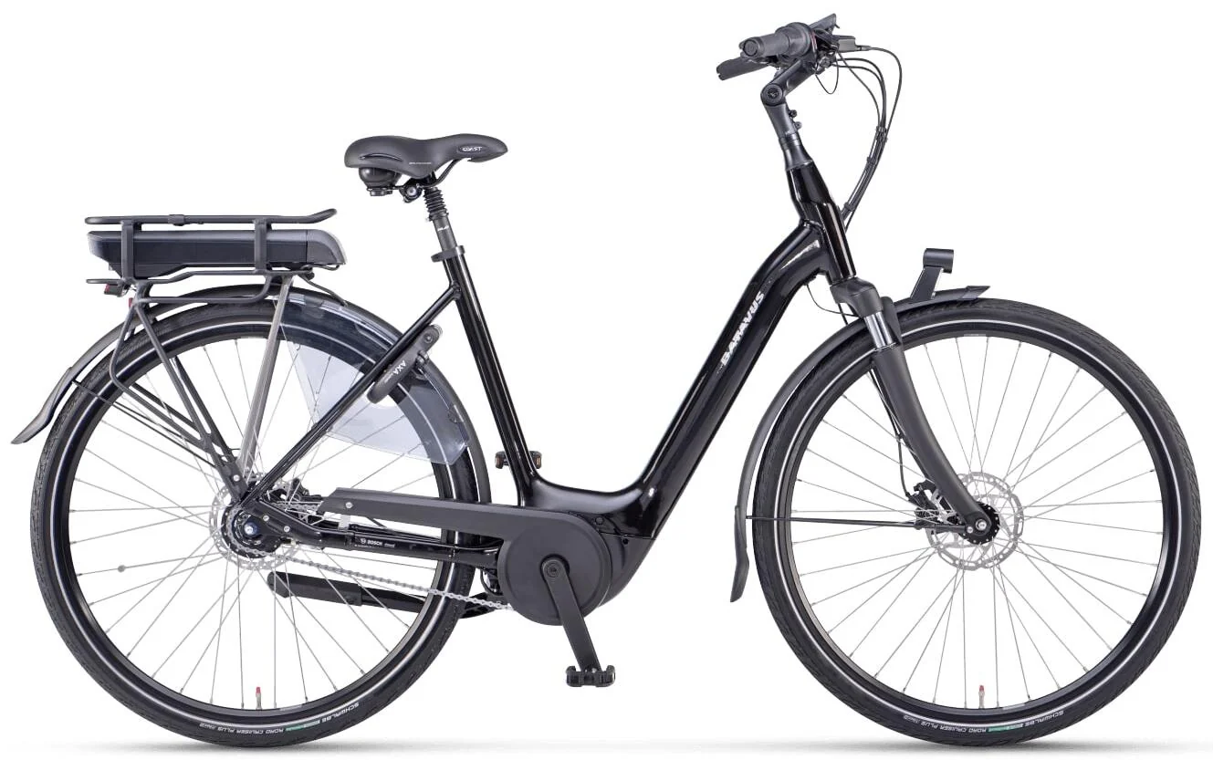 Batavus Garda E-Go Elektrische damesfiets City Bosch middenmotor zwart 57cm