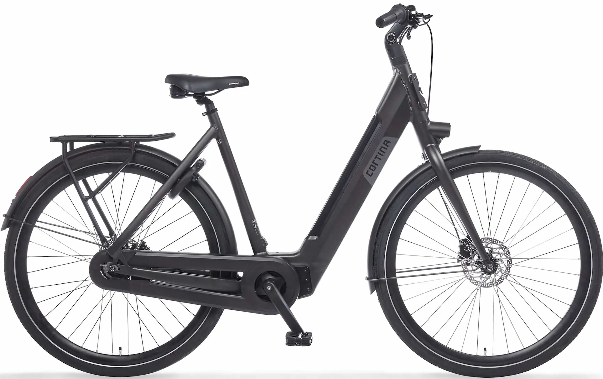 Cortina Elektrische damesfiets E-Nite lage instap zwart 500Wh 57cm