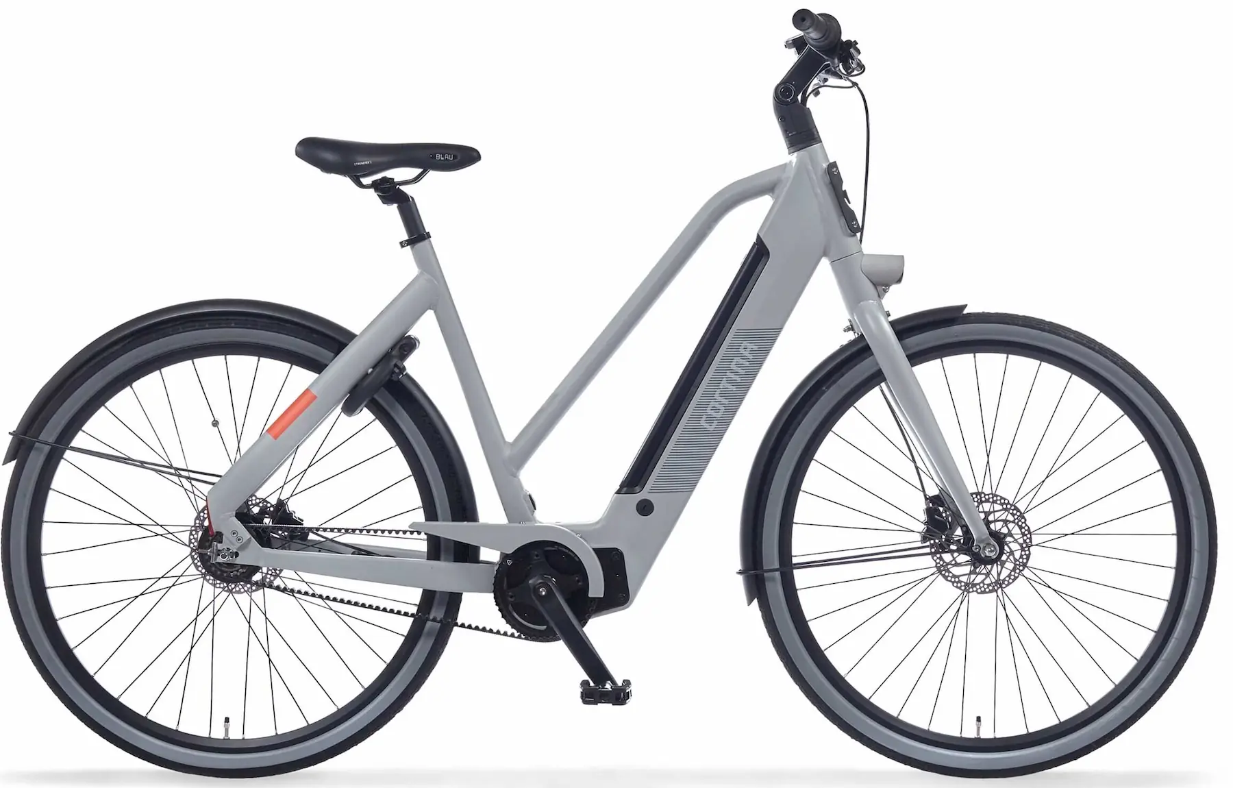 Cortina E-Blau Sportieve Elektrische Fiets Riemaandrijving Grijs 57cm 400Wh