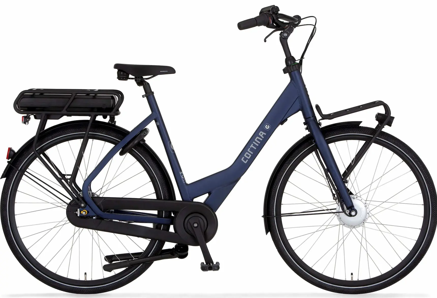 Cortina E-Common Elektrische damesfiets lage instap blauw 57cm 500Wh