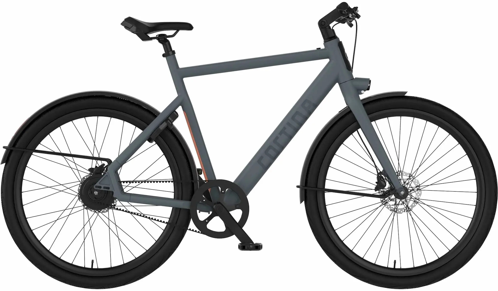Cortina E-Lett Elektrische Herenfiets Urban met slimme functies Grijs 61cm