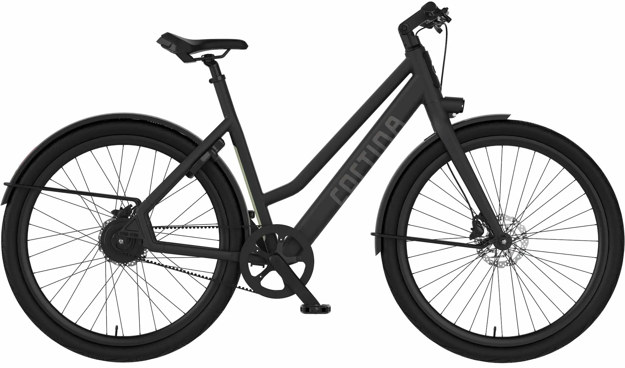 Cortina E-Lett Elektrische Fiets Dames Urban met slimme functies Zwart 50cm