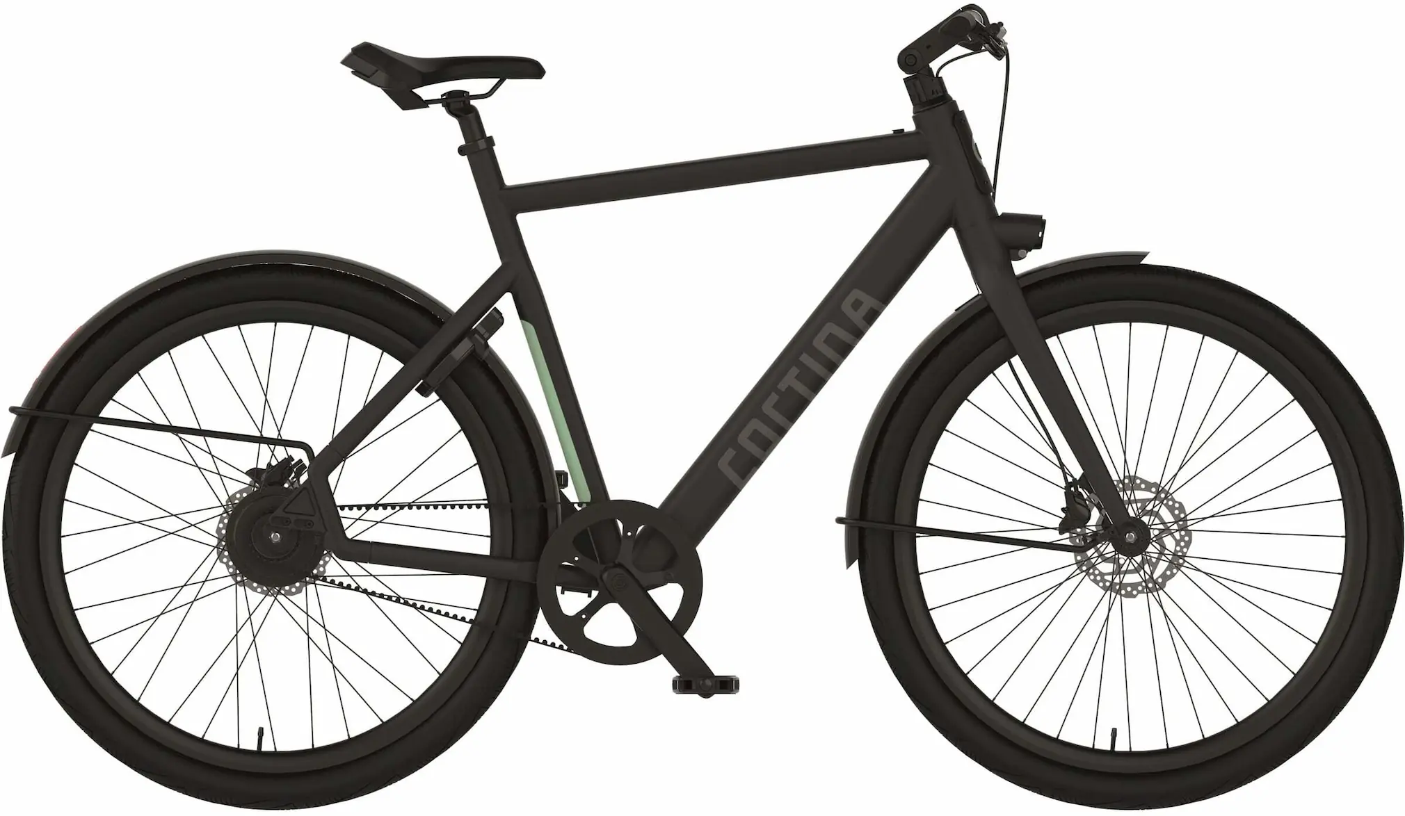 Cortina E-Lett Elektrische Herenfiets Urban met slimme functies Zwart 61cm