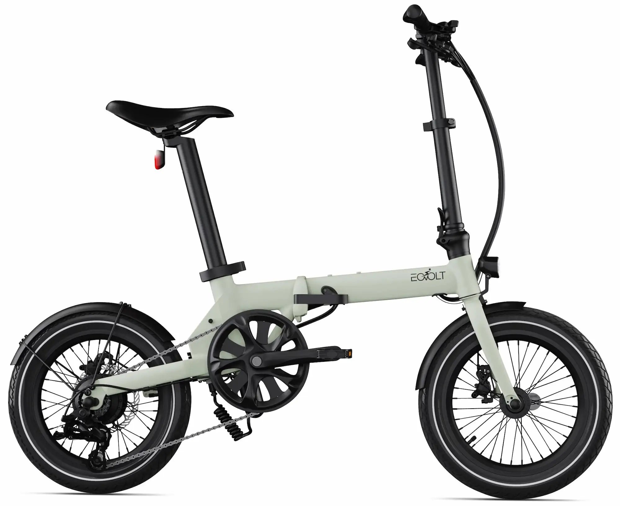 Kleine Elektrische Vouwfiets 16 Inch Lichtgewicht 14kg Eovolt Morning Groen