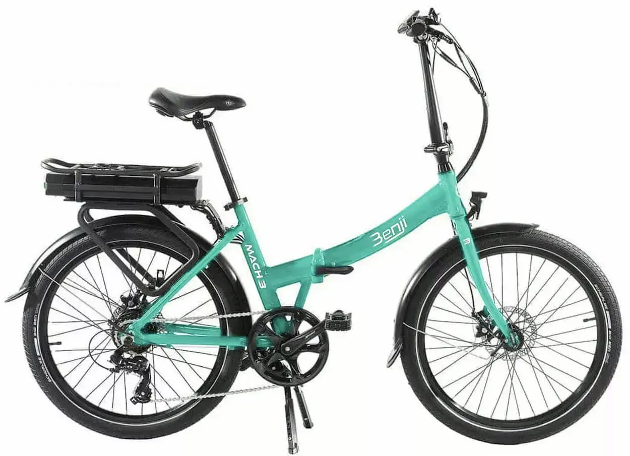 Elektrische Vouwfiets 24 inch Mach Benji Turquoise 374Wh