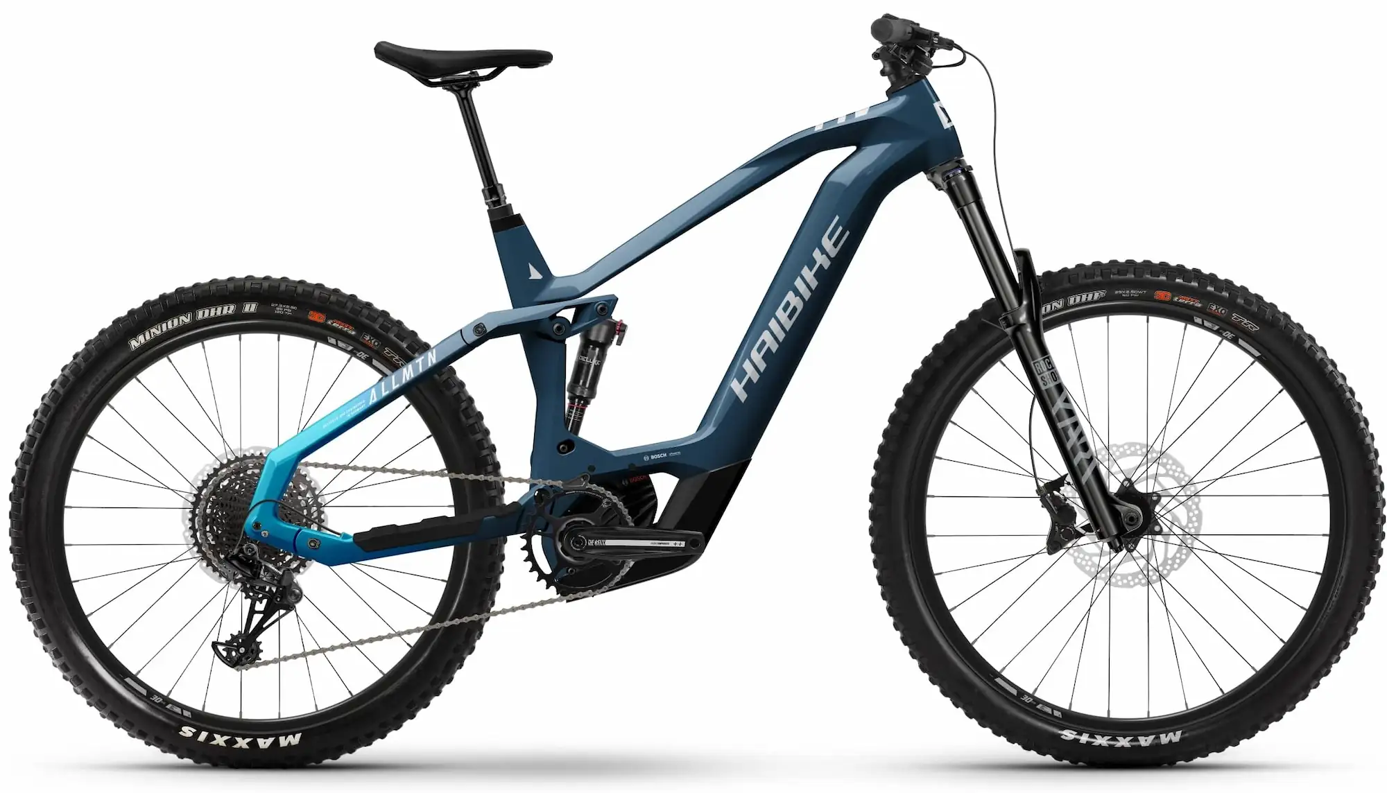 Haibike AllMtn CF 9 Elektrische Mountainbike Full Suspension Blauw 47cm