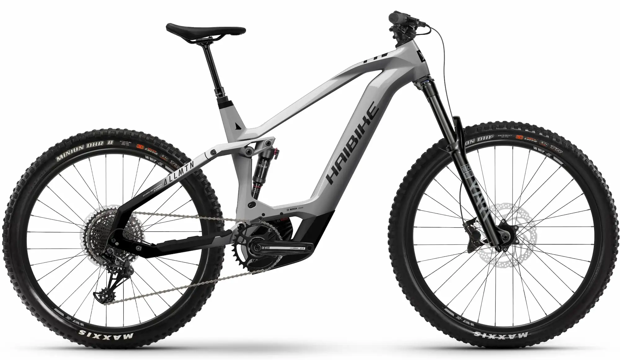 Haibike AllMtn CF 9 Elektrische Mountainbike Full Suspension Grijs 47cm