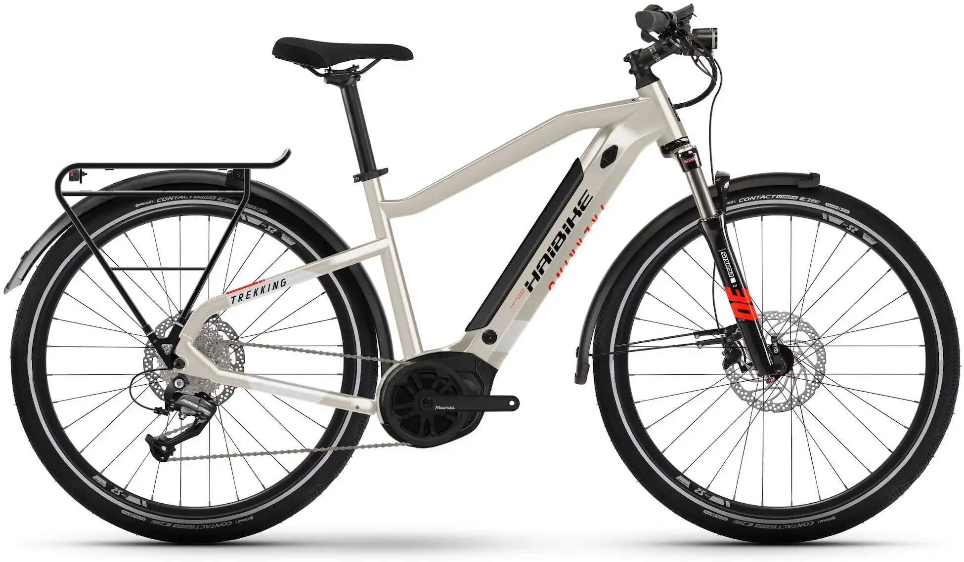 Haibike Trekking 4 Elektrische herenfiets Yamaha 27,5"Wit 56cm