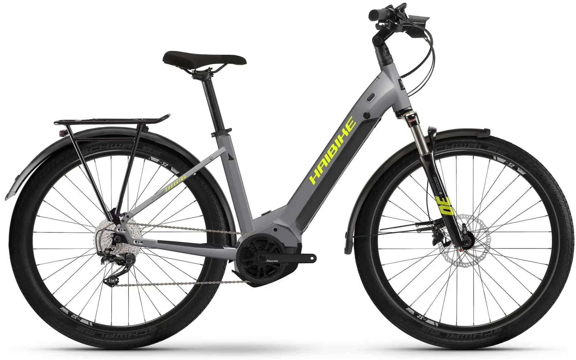 Haibike Trekking 6 Sportieve Elektrische Fiets Dames met lage instap Grijs 50cm
