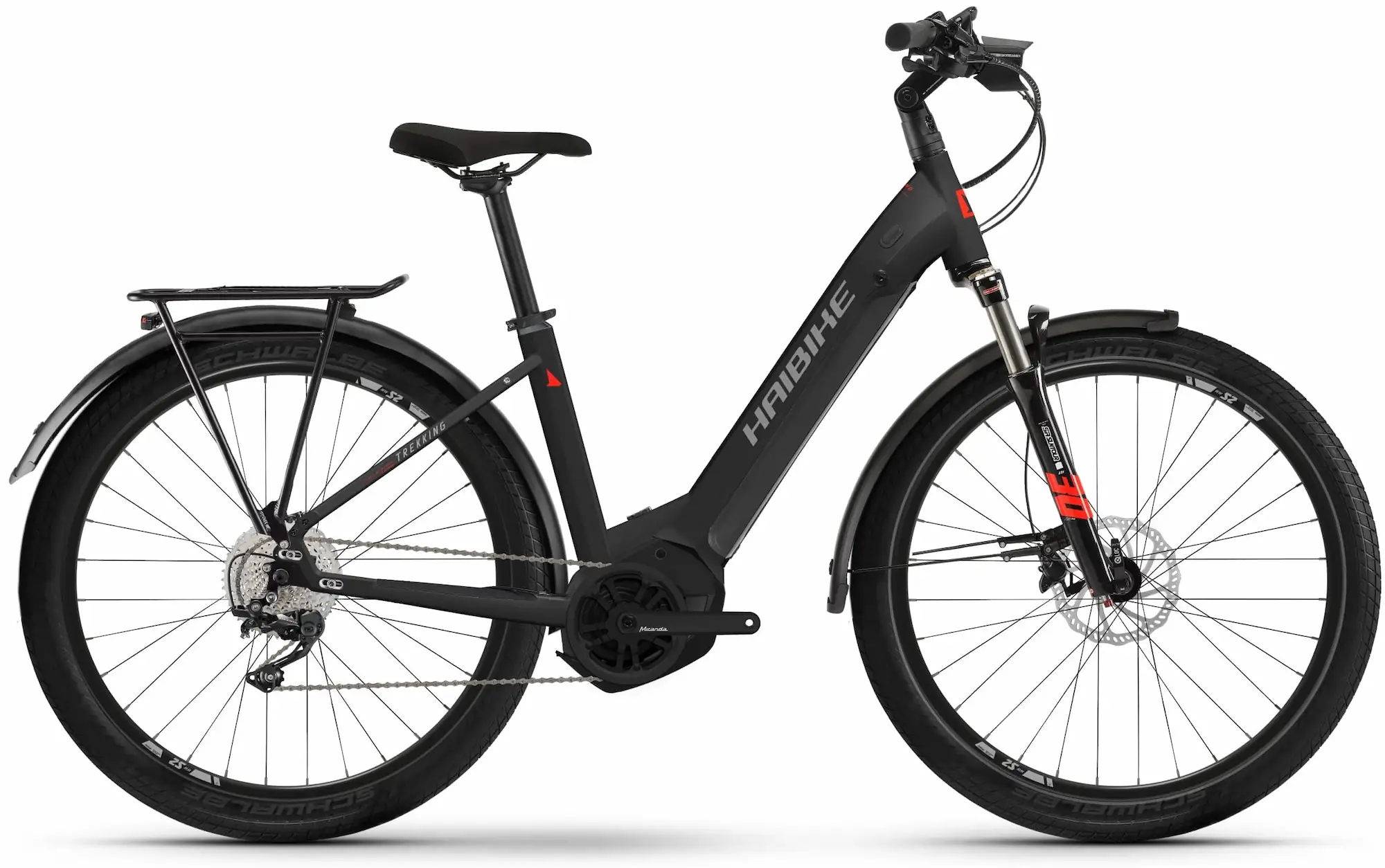 Haibike Trekking 6 2022 Trekking Elektrische damesfiets lage instap zwart 54cm