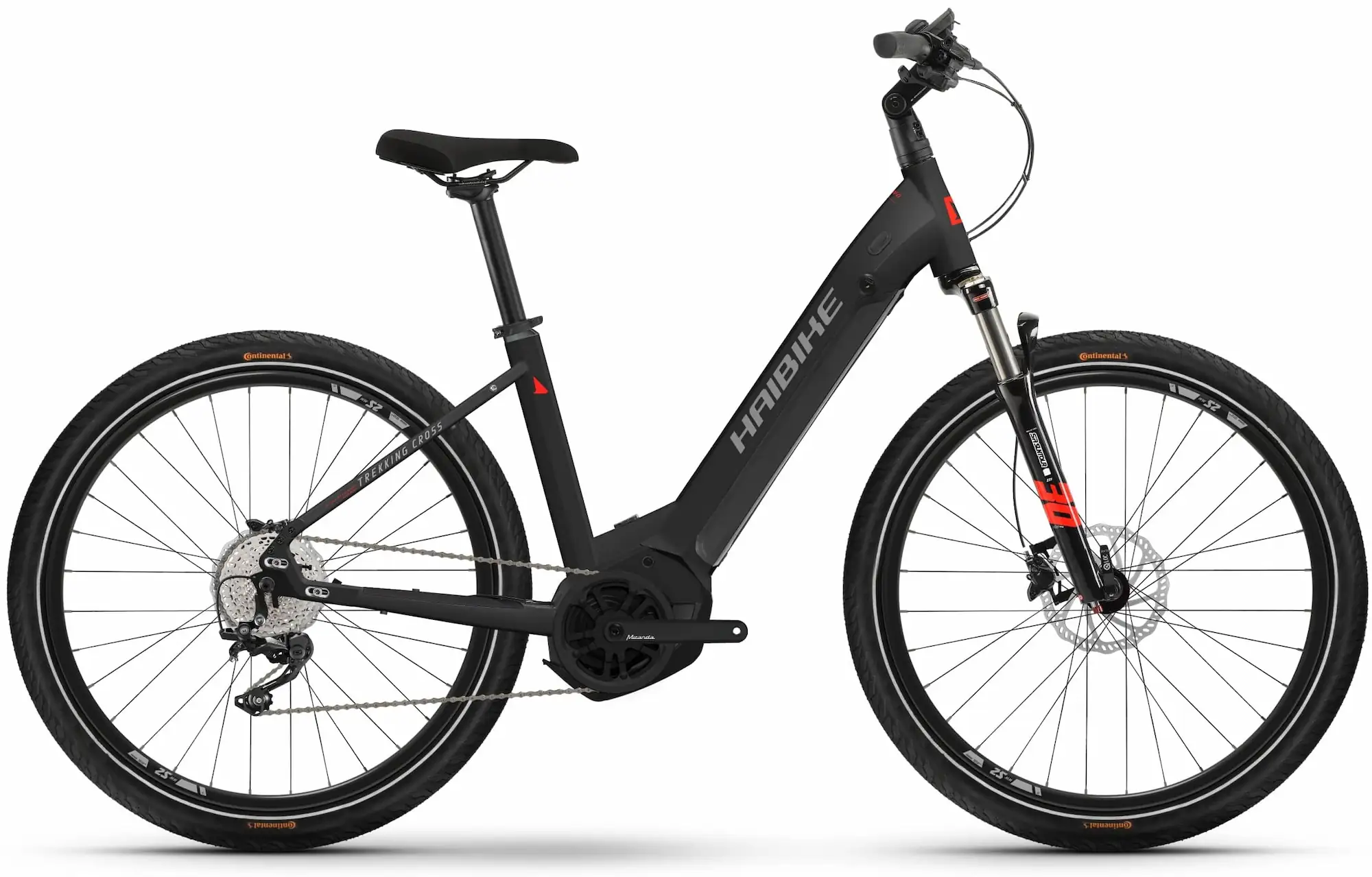 Haibike Trekking 6 Cross 2022 Elektrische Mountainbike dames Yamaha 27,5"zwart 46cm