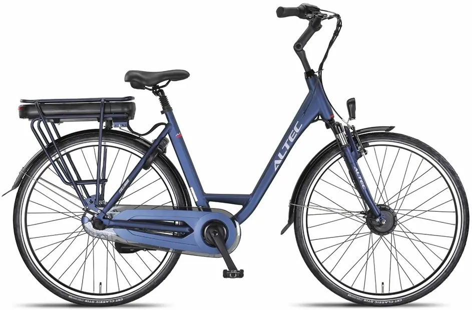 Elektrische Stadsfiets Dames 28 Inch Lage Instap Cullinan Blauw