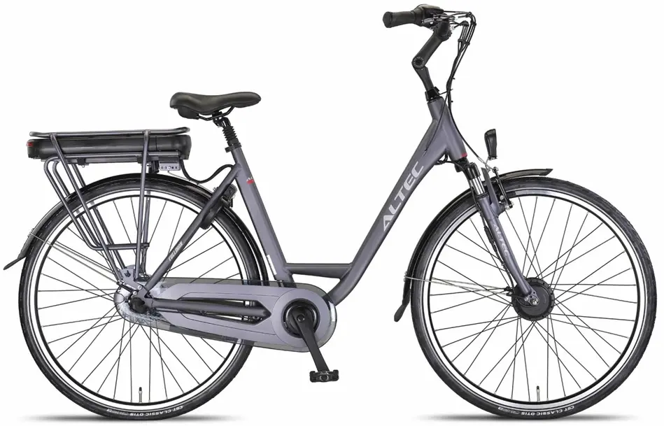 Elektrische Stadsfiets Dames 28 Inch Lage Instap Cullinan Grijs