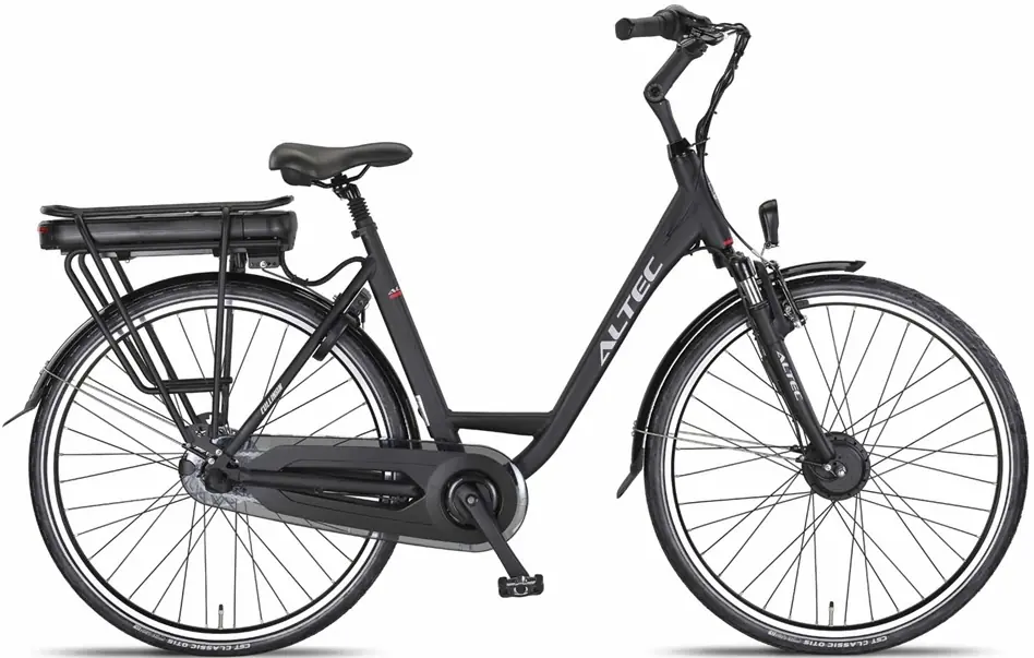 Elektrische Stadsfiets Dames 28 Inch Lage Instap Cullinan Zwart