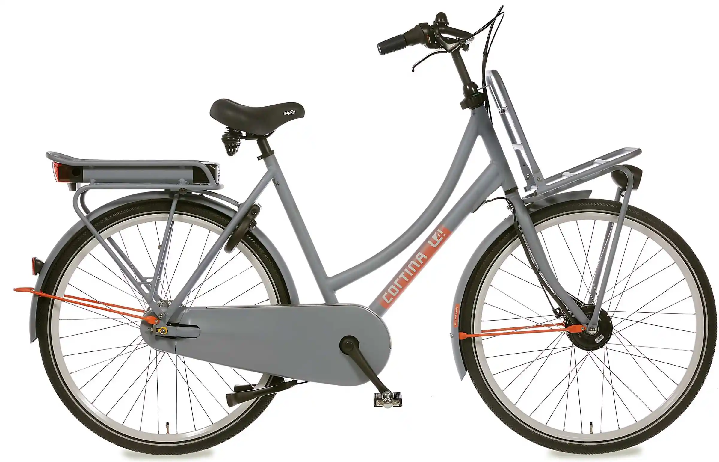 Cortina Elektrische Moederfiets Transportfiets EU4 T7 Grijs 500Wh 57cm