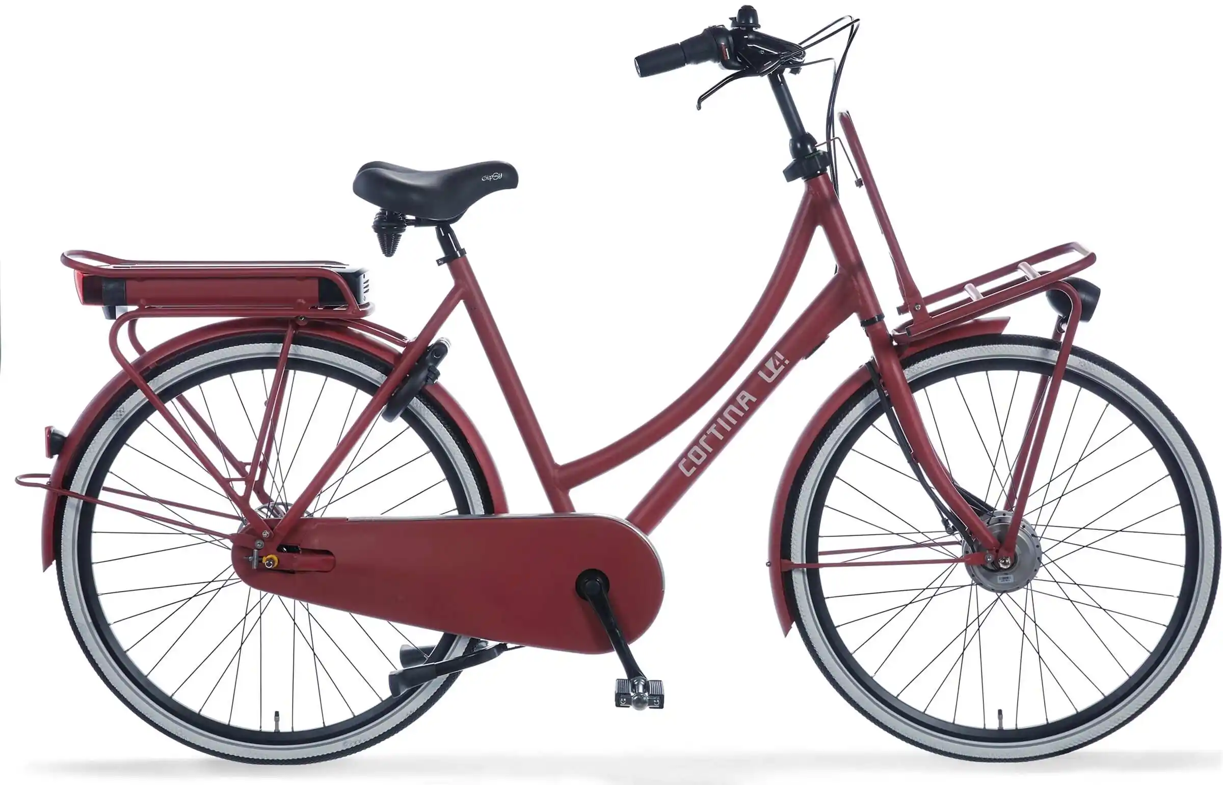 Cortina Elektrische Moederfiets Transportfiets EU4 T7 Rood 418Wh 50cm