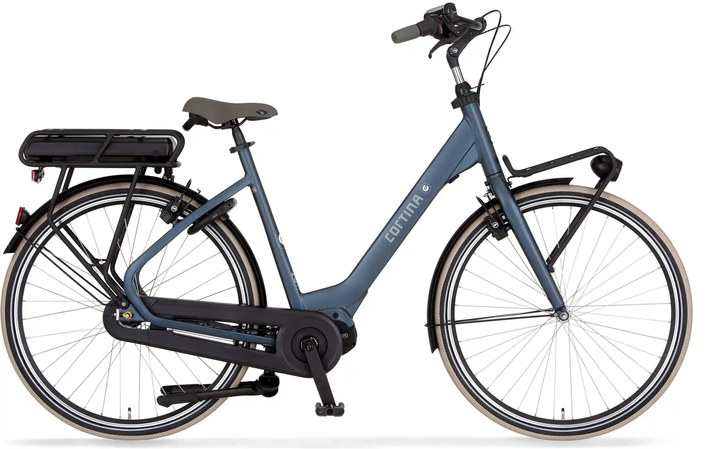 Cortina Elektrische Transportfiets Middenmotor EC Family blauw 450Wh L