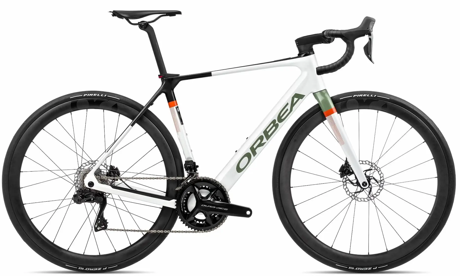 Orbea Gain M10i 2023 Elektrische Racefiets licht Carbon Wit S 46cm