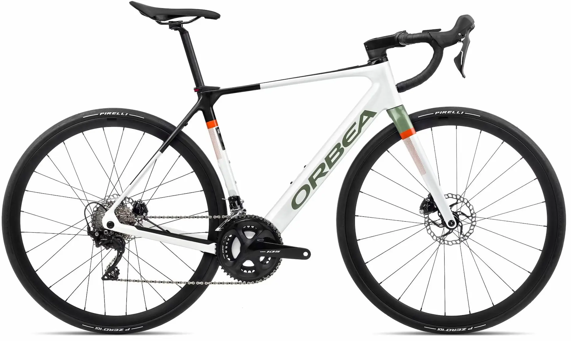 Orbea Gain M30 2023 Elektrische Racefiets licht Carbon Wit XS 43cm