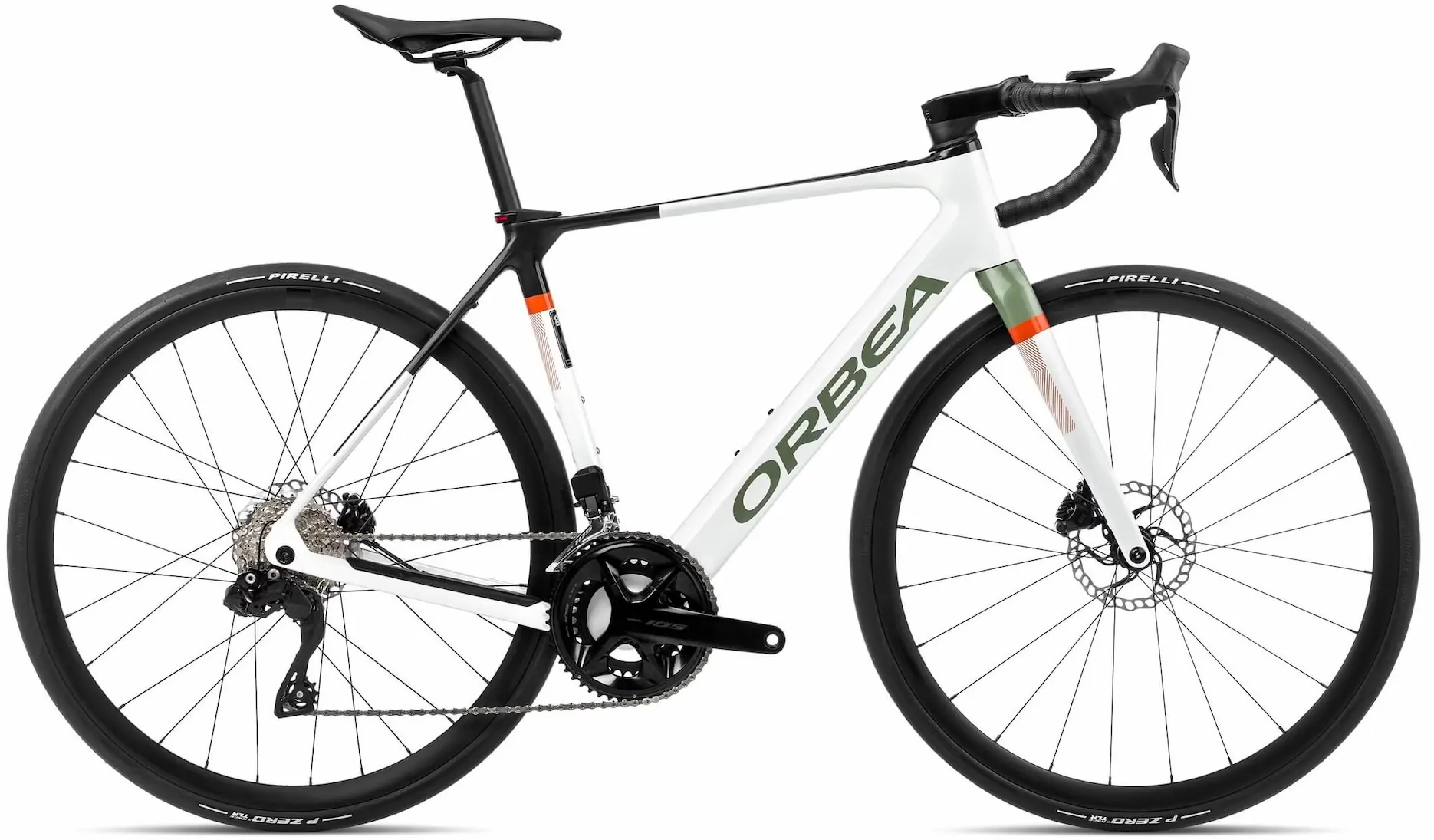 Orbea Gain M30i 2023 Elektrische Racefiets licht Carbon Wit S 46cm