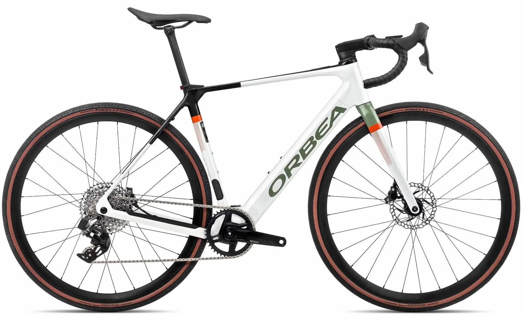 Orbea Gain M31e 1X 2023 Elektrische Gravel Bike Carbon Wit XL 54cm
