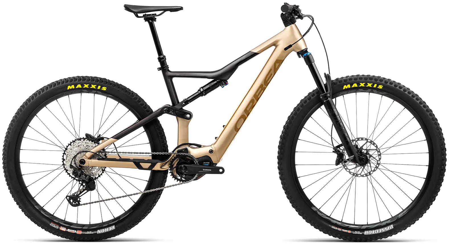 Orbea Rise H20 2023 Elektrische Mountainbike Full Suspension 29"Goud M
