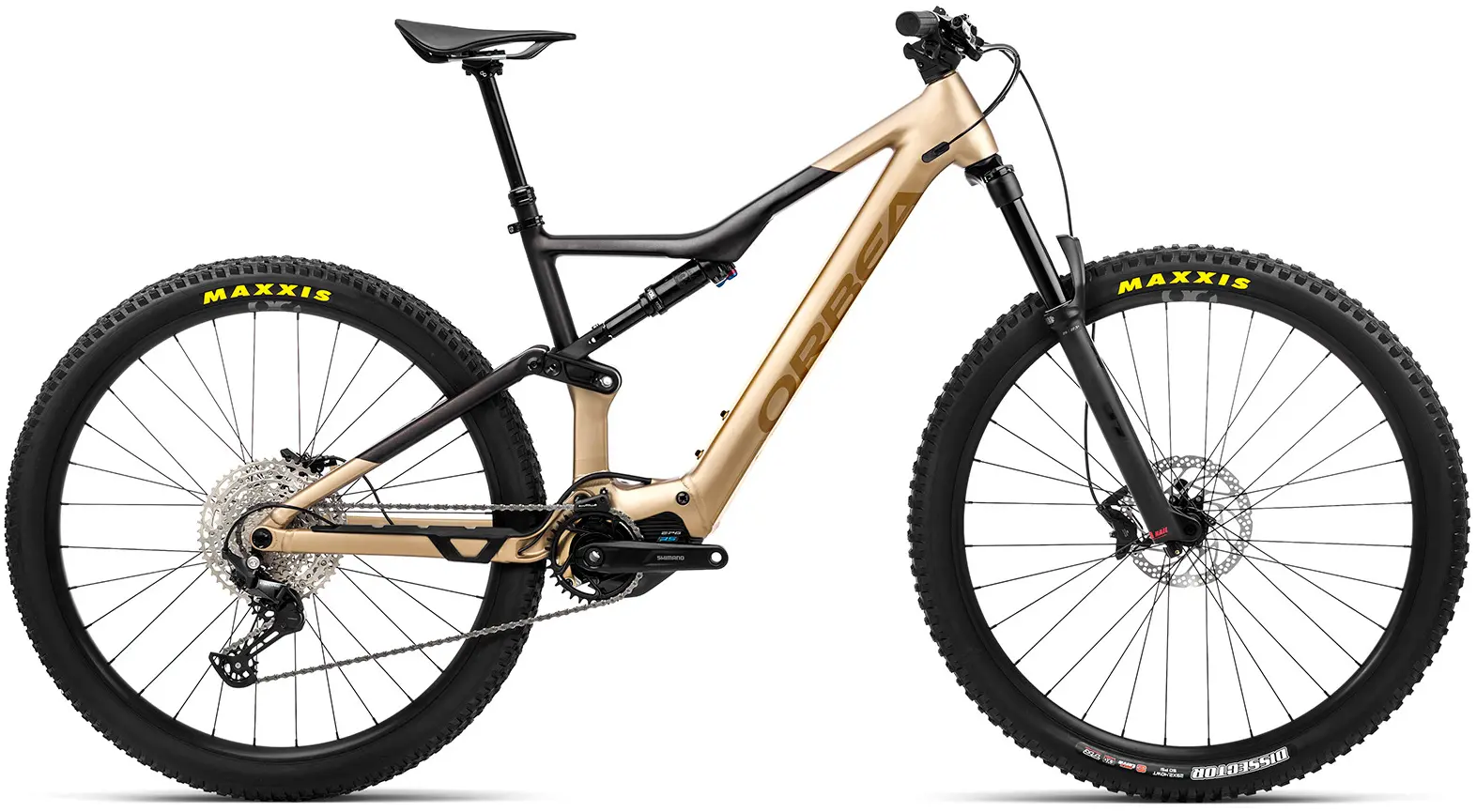 Orbea Rise H30 2023 Elektrische Mountainbike Full Suspension 29"Goud S