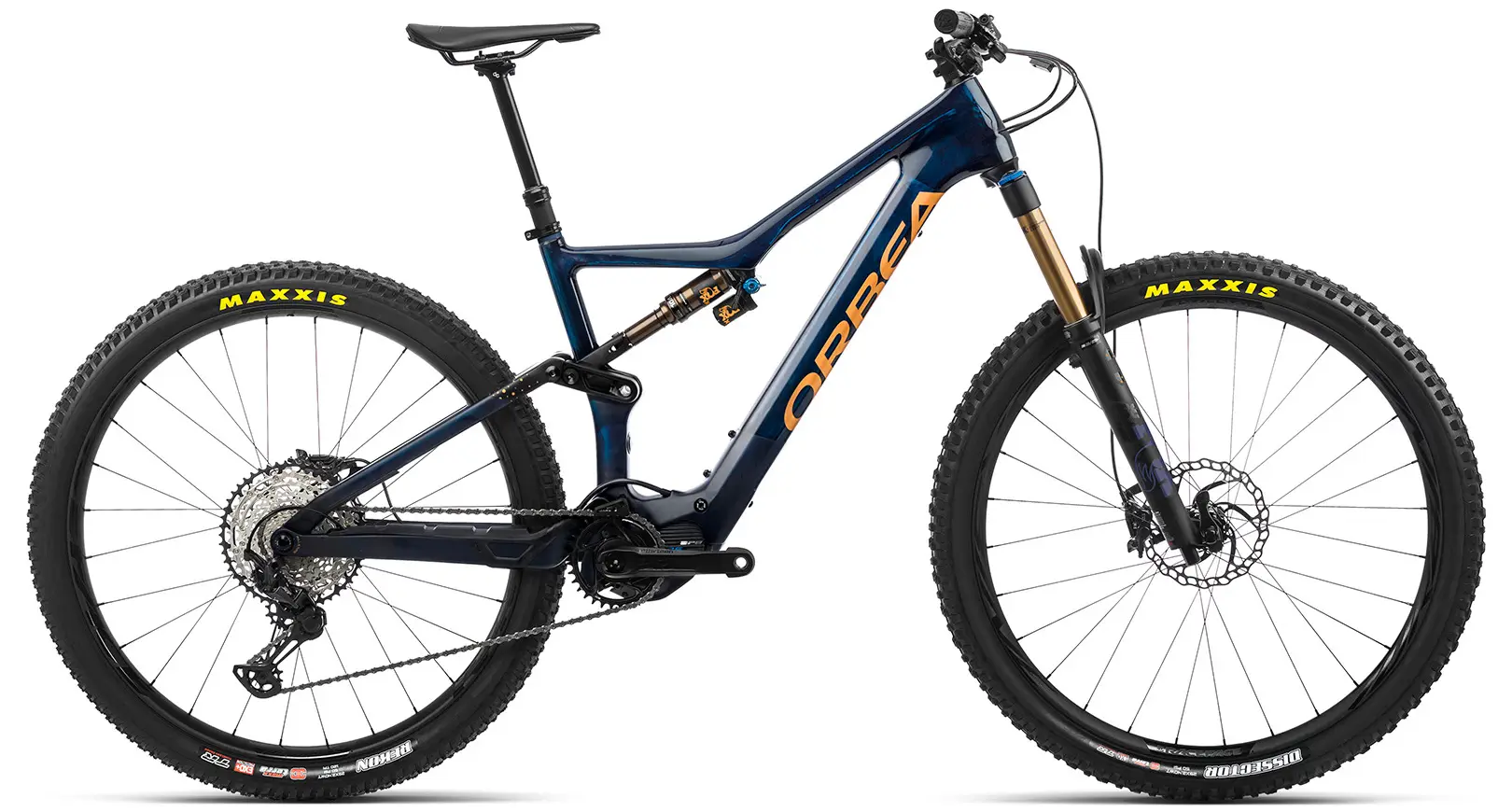 Orbea Rise M10 Elektrische Mountainbike Full Suspension 29 inch blauw XL