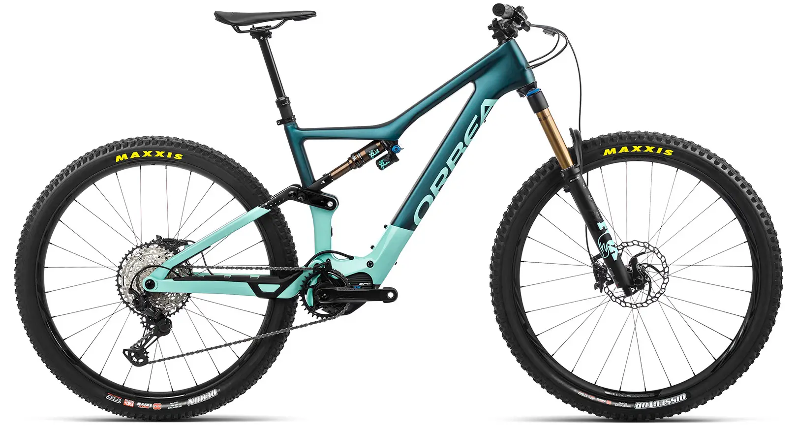 Orbea Rise M10 Elektrische Mountainbike Full Suspension 29 inch groen XL