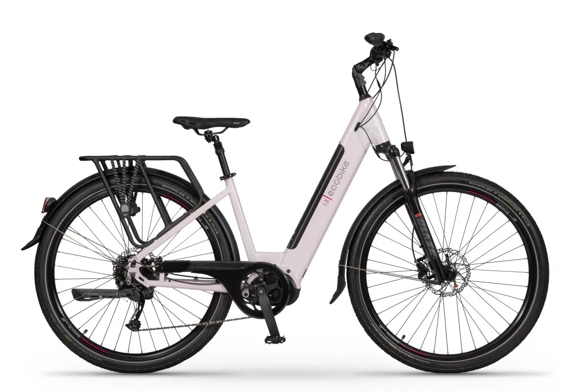 Speed Pedelec Elektrische Fiets Dames Lage Instap Middenmotor LX300 Roze 672Wh