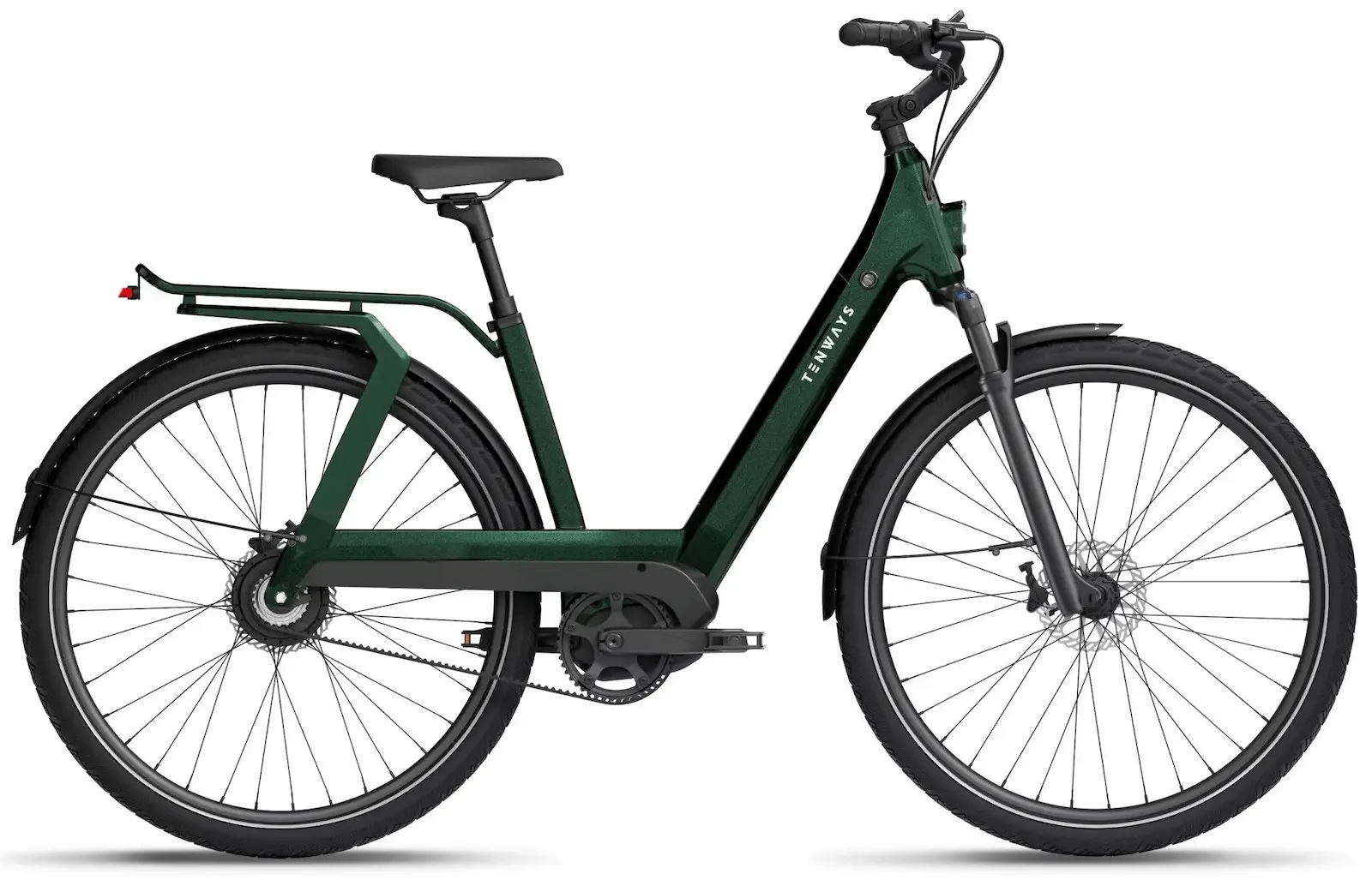 Tenways AGO-T Sportieve Elektrische Damesfiets Riemaandrijving Groen