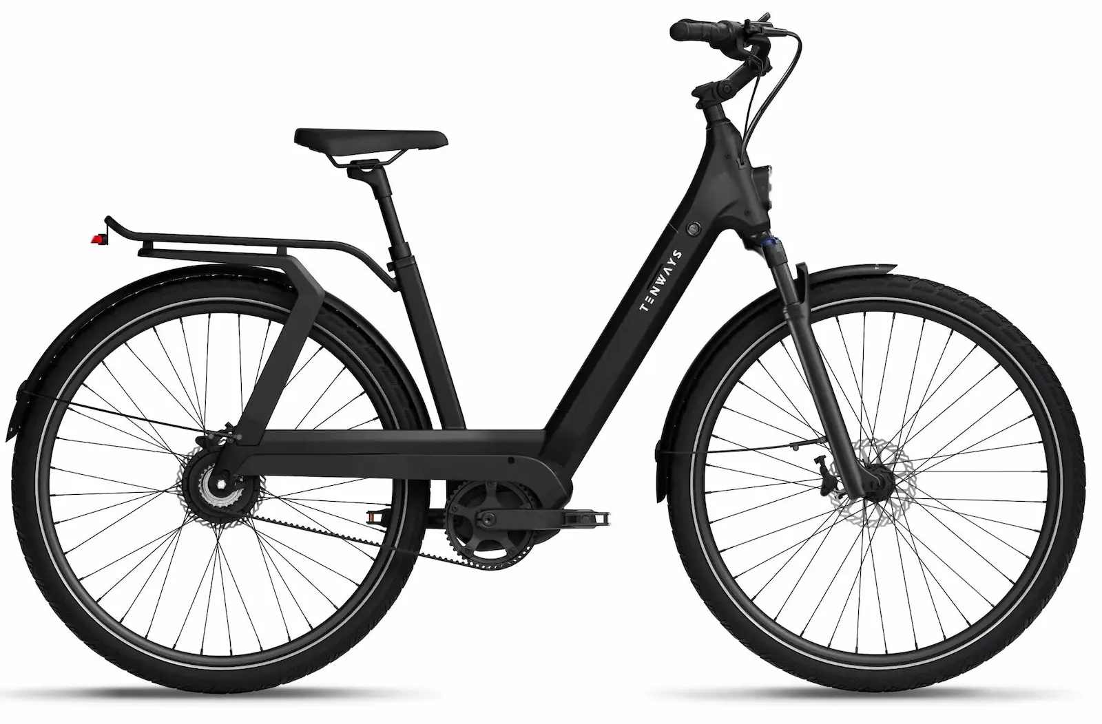 Tenways AGO-T Sportieve Elektrische Damesfiets Riemaandrijving Zwart