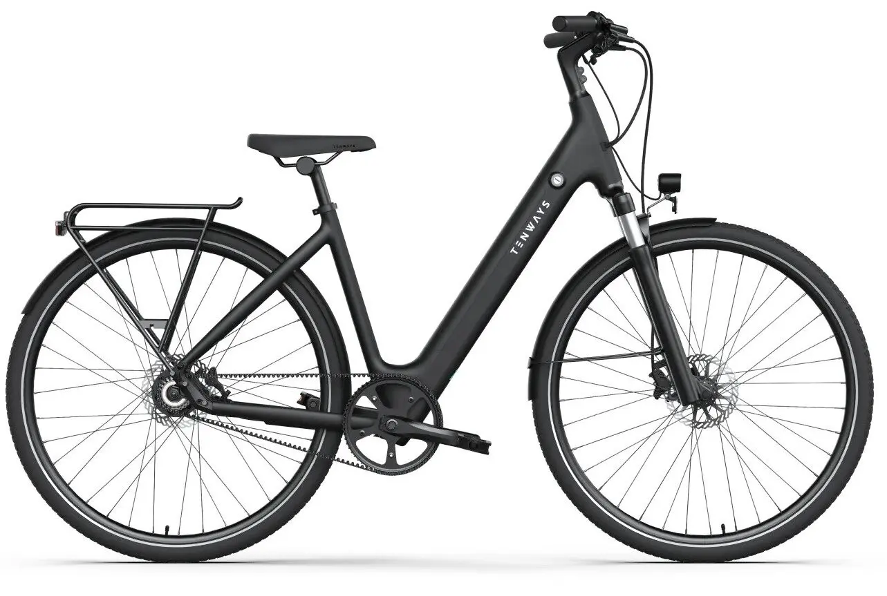 Tenways CGO800S Sportieve Elektrische Damesfiets Riemaandrijving Zwart