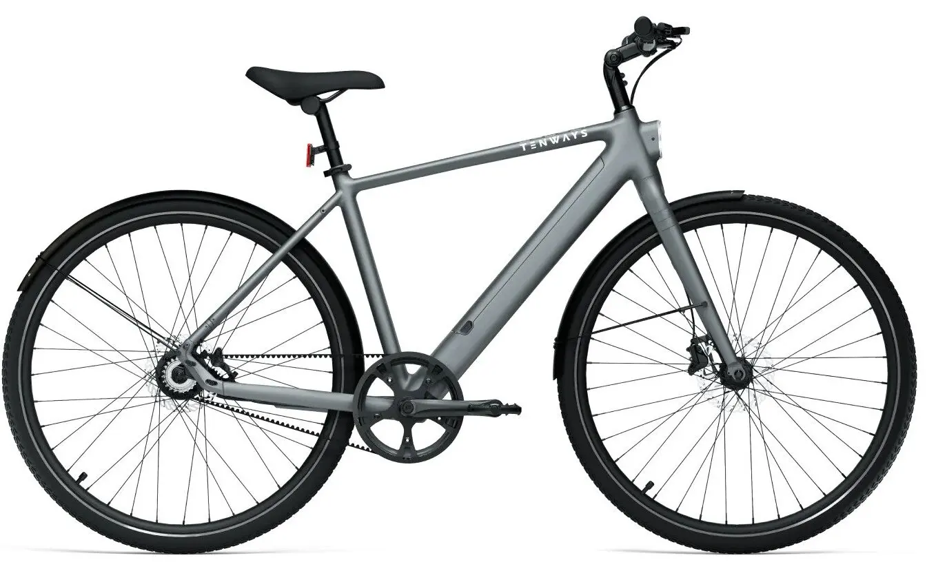 Tenways CGO600 PRO Urban Elektrische Fiets Design Lichtgewicht 16kg XL Grijs