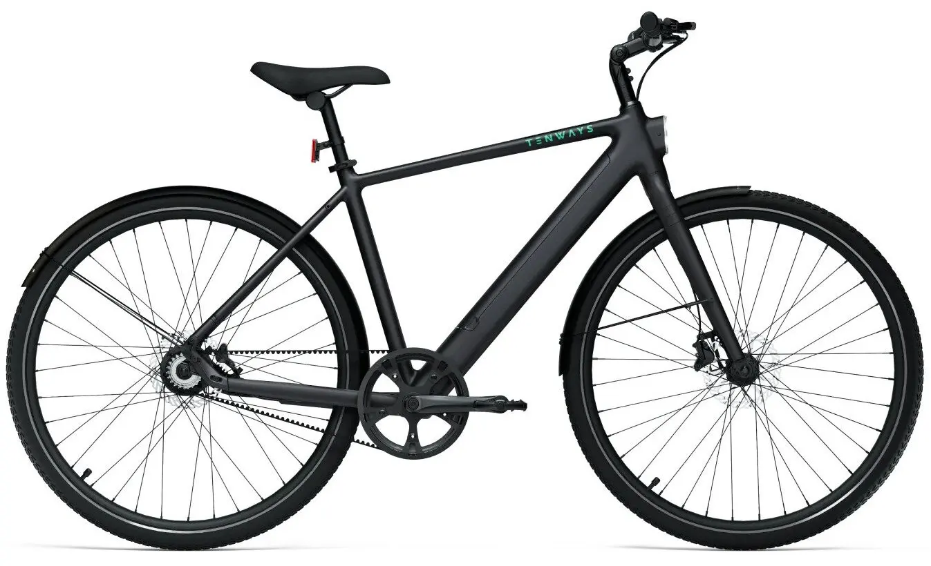 Tenways CGO600 PRO Urban Elektrische Fiets Design Lichtgewicht 16kg M Zwart