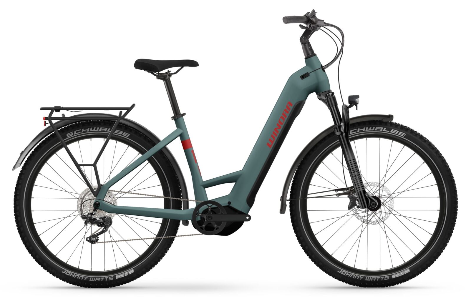 Winora Yucatan X12 sportieve elektrische fiets dames 750 Wh groen 50cm