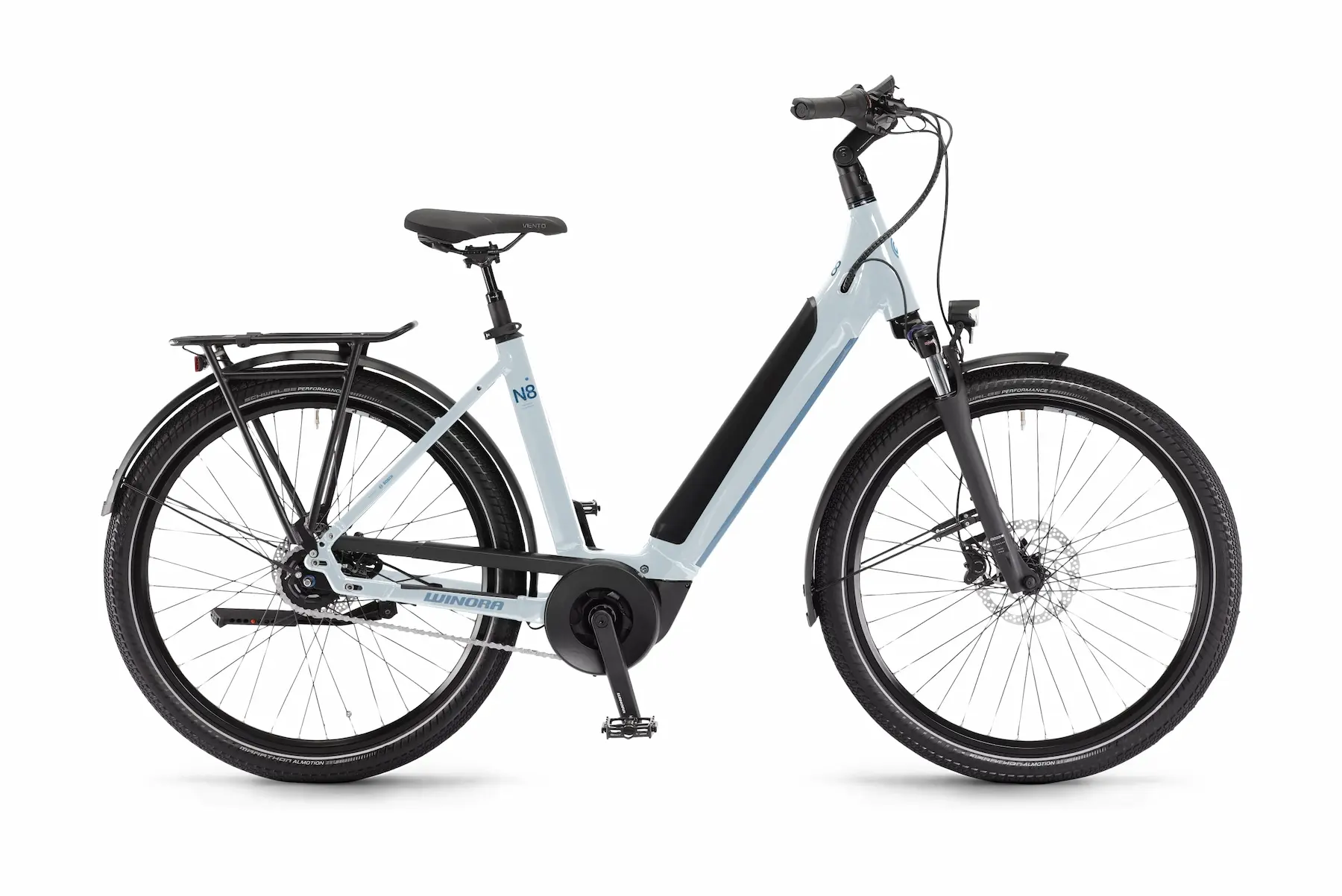 Winora Sinus N8f 2023 Elektrische damesfiets lage instap Bosch vrijloop 46cm