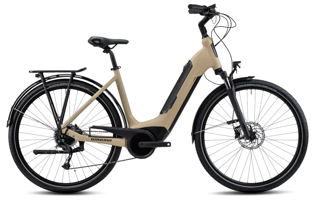 Winora Tria 9 Sportieve Elektrische Fiets Dames met lage instap Bosch 61cm